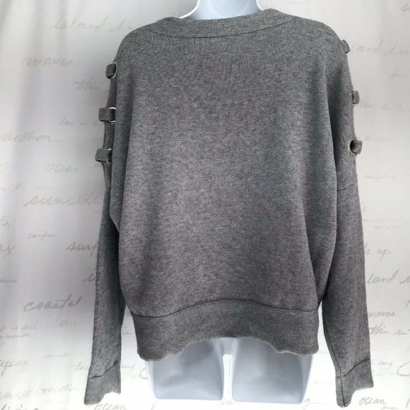 Lola & Liza Pull Over XL Gray Shoulder Grommets - Picture 5 of 8